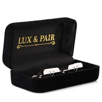 Personalized 18K White Gold Initial Engraved Cufflinks