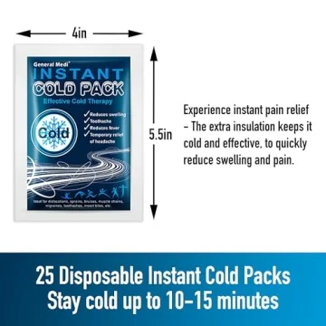 General Medi Instant Ice Cold Packs for Pain Relief
