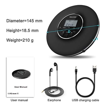 Soulcker Portable CD Player for Music Lovers and Students
