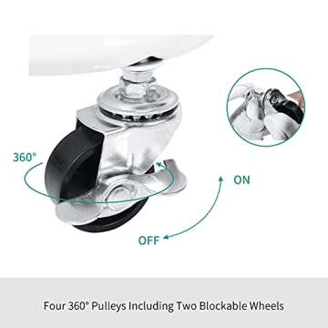 EVITA 3-Tier Rolling Cart for Organization and Mobility