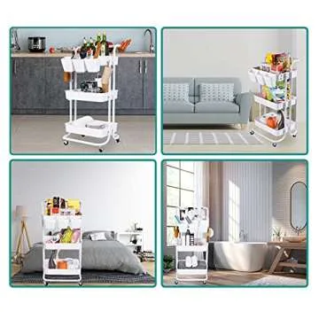 EVITA 3-Tier Rolling Cart for Organization and Mobility
