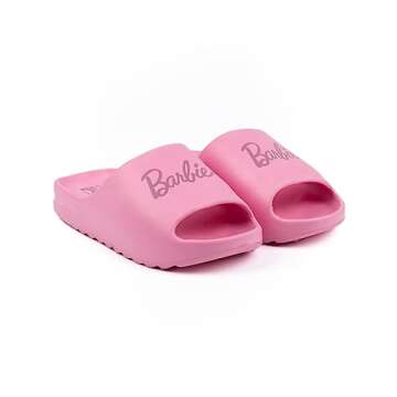 Barbie Women's Logo Sandals | Slip-On Summer Fashion | Fun Footwear