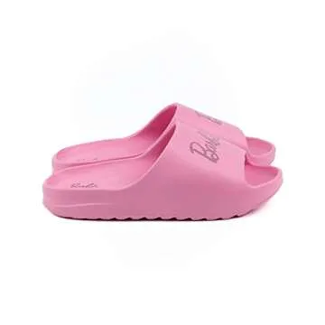 Barbie Women's Logo Sandals | Slip-On Summer Fashion | Fun Footwear