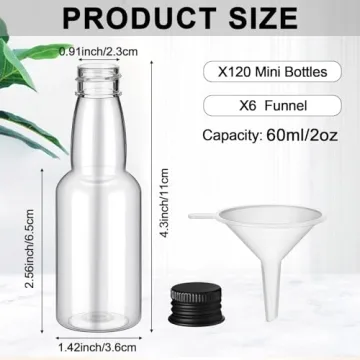 120 Mini Liquor Bottles with Funnels for Perfect Parties