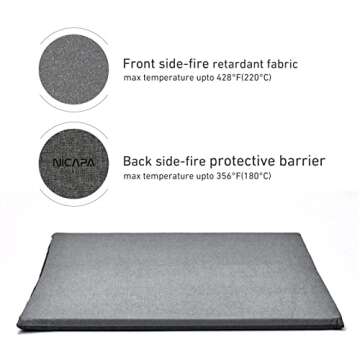 Nicapa Heat Press Mat (16x20 inch) for Cricut Easypress Craft Vinyl Ironing Insulation Transfer Heating Mats for Heat Press