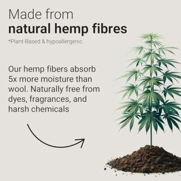 Vove | Natural Hemp Dryer Balls | 5x More Absorbent Than Wool | Cruelty-free, Hypoallergenic & Eco-Friendly | Reduces Clothing Wrinkles and Saves Drying Time | Pack of 6 |
