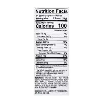 Tone It Up Plant Based Protein Powder + Greens I Dairy Free, Kosher, Non-GMO Pea & Pumpkin Seed Protein for Women I 14 Servings, 15g of Protein – Vanilla
