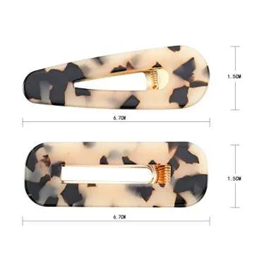 12 Pieces Acrylic Resin Hair Clips Geometric Alligator Hair Clips Colorful Acrylic Barrettes For Women Teen Girls Hair Accessories