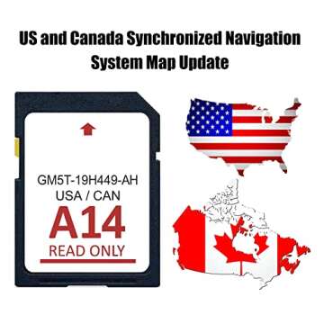 Bongter 2023 A14 Navigation SD Card for Ford, Navigation SD Card for GPS Map Update, Compatible with Ford/Lincoln, Sync USA/Canada Maps, SYNC 2 Navigation System GM5T-19H449-AH