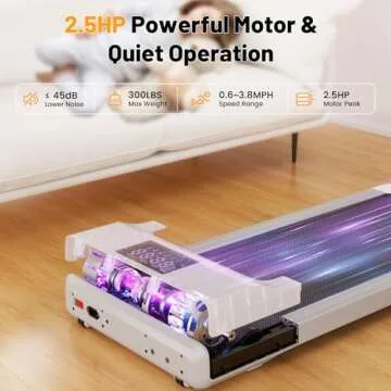 MJWW Smart Walking Pad with APP Walking Pad Treadmills for Home Small Portable 2 in 1 Under Desk Treadmill Lightweight Treadmill Machine with Remote Control LED Display