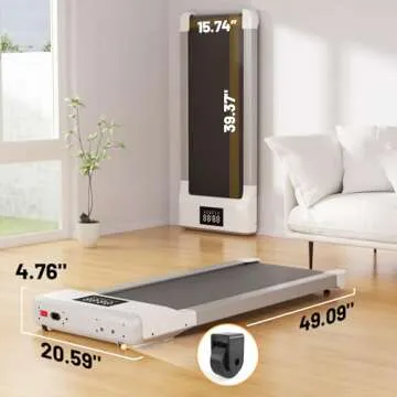 MJWW Smart Walking Pad with APP Walking Pad Treadmills for Home Small Portable 2 in 1 Under Desk Treadmill Lightweight Treadmill Machine with Remote Control LED Display