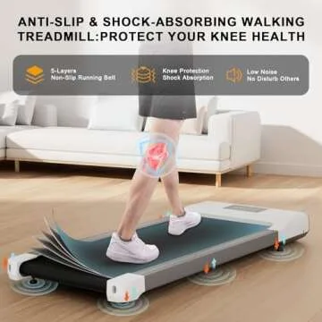 MJWW Smart Walking Pad with APP Walking Pad Treadmills for Home Small Portable 2 in 1 Under Desk Treadmill Lightweight Treadmill Machine with Remote Control LED Display