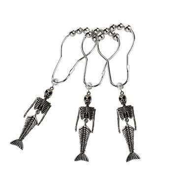 ZILucky Mermaid Skeleton Shower Hooks for Halloween Decor