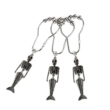 ZILucky Mermaid Skeleton Shower Hooks for Halloween Decor
