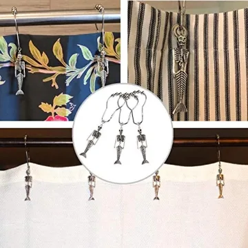 ZILucky Mermaid Skeleton Shower Hooks for Halloween Decor