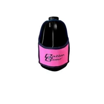 Gallon Gear 1 GALLON LARGE WATER BOTTLE SLEEVE COMBO | BPA FREE PLASTIC REUSABLE WATER JUG | HYDRATION WATER BOTTLE FOR MEN & WOMEN | GYM, SPORTS, TRAING & FITNESS (BLACK/PINK)