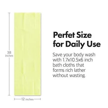 Premium Exfoliating Washcloth Towel(4 Color) Korean Loofah Bath Sponge Long Back Scrubber African Bath Sponge African Long Net for Shower/It Becomes Softer as You use.by NOPIGO