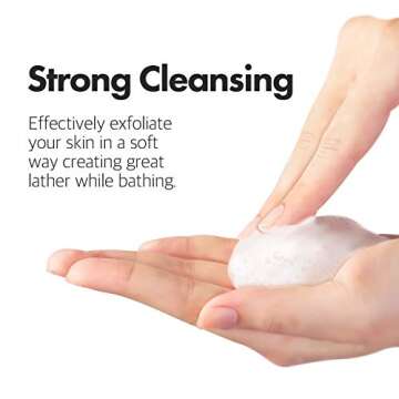 Premium Exfoliating Washcloth Towel(4 Color) Korean Loofah Bath Sponge Long Back Scrubber African Bath Sponge African Long Net for Shower/It Becomes Softer as You use.by NOPIGO