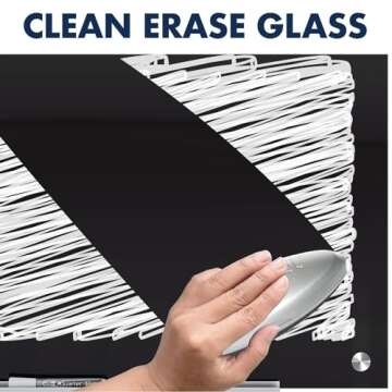 Quartet Glass Whiteboard, Magnetic Dry Erase White Board, 36" x 24", Black Surface, Infinity (G3624B)