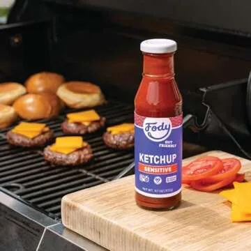 Fody Foods Vegan Regular Tomato Ketchup, Low Fodmap Certified, Sensitive Recipe, Gut & IBS Friendly Condiment, Non GMO, 2 Pack