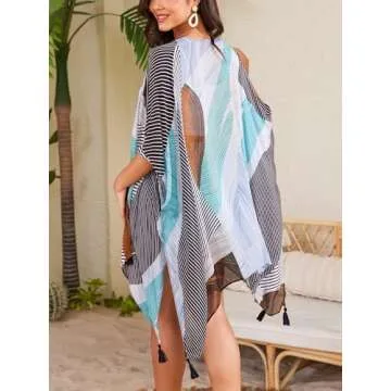 Moss Rose Beach Kimono Cover-Ups for Women - Stylish & Versatile