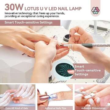 SAVILAND Cordless Nail Lamp - Fast Gel Curing LED Light