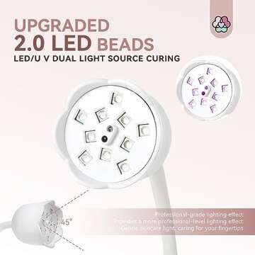 SAVILAND Cordless Nail Lamp - Fast Gel Curing LED Light