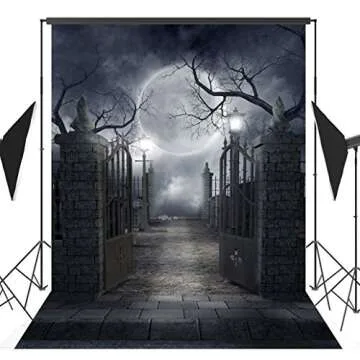 OUYIDA 5X7FT Halloween Theme Pictorial Cloth Customized Photography Backdrop Background Studio Prop TP17A