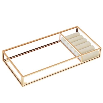 HANGOOD Metal Decorative Jewelry Tray for Stylish Organization