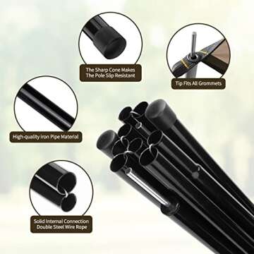 Bessport Camping Tarp, 16x9.8FT Waterproof & Lightweight