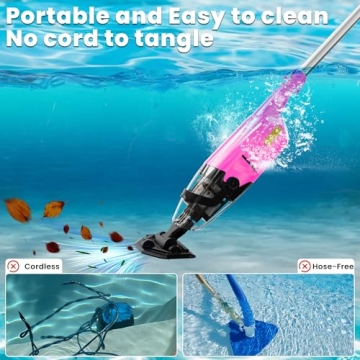 Efurden Rechargeable Pool Vacuum for Above Ground Pools