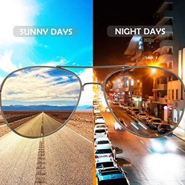 FEISEDY Polarized Night Driving Sunglasses for Safety and Style