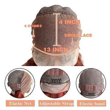 Zhuomei BEAUTY Reddish Brown Lace Front Wigs Human Hair 200% Density Body Wave Reddish Brown Wig Human Hair 13x4 Transparent HD Lace Frontal Human Hair Wigs 24 inch Glueless Wig Human Hair