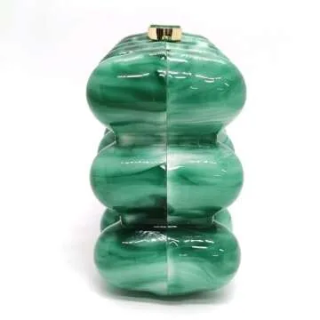 Acrylic Bubble Bag Luxury Marble Clutch Evening Purses for Women Glitter Handbag for Wedding Party Prom