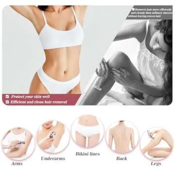 Akunbem Electric Shaver for Women for Legs Bikini Trimmer Electric Razors for Women Underarm Public Hairs Rechargeable Womens Shaver Wet Dry Use Painless Cordless with Detachable Head (Pink)