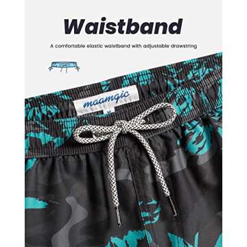 maamgic Men's Quick Dry Swim Trunks - Stylish & Comfortable