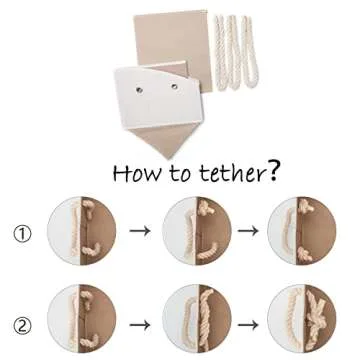 Geyecete Large Dog Toys Storage Bins-Foldable Fabric Trapezoid Organizer Boxes with Weave Rope Handle,Collapsible Basket for Shelves,Dog Apparel(Beige-Dog)