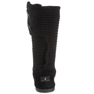 BEARPAW Women's Black Cable Knit Boot - Size 10 M US