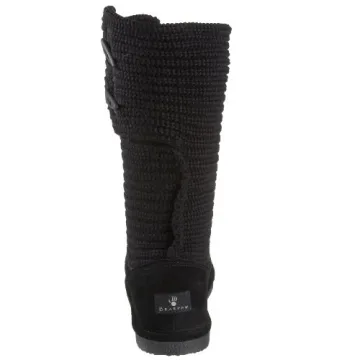 BEARPAW Women's Black Cable Knit Boot - Size 10 M US