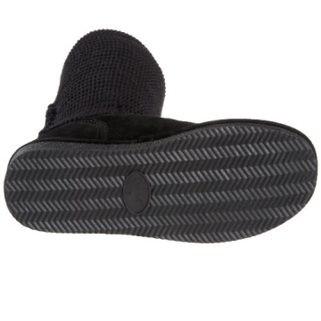 BEARPAW Women's Black Cable Knit Boot - Size 10 M US