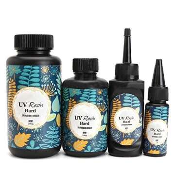 Lx10tqy 10/15/25/60/100/200g Non-Toxic UV Resin Hard Glue Ultraviolet Transparent LED DIY Tools 200g