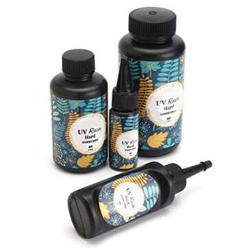 Lx10tqy 10/15/25/60/100/200g Non-Toxic UV Resin Hard Glue Ultraviolet Transparent LED DIY Tools 200g