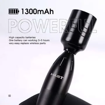 Dragonhawk Complete Tattoo Kit Beginner Tattoo Gun Kit Wireless Tattoo Machine Kit Lightweight 1300mAh Battery Power Supply