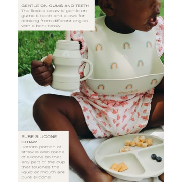 Hippypotamus Silicone Transition Cups for Toddlers - Set of 2