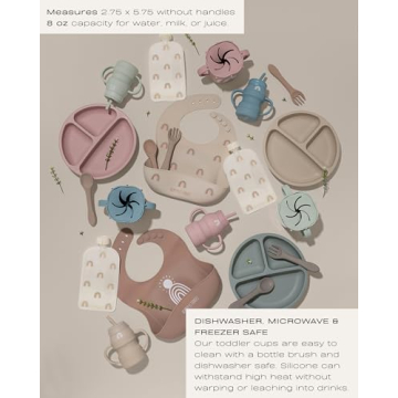 Hippypotamus Silicone Transition Cups for Toddlers - Set of 2