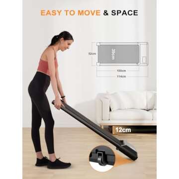 Walking Pad Treadmill 3 in 1 Low Noise Under Desk