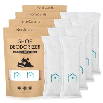 NonScents Shoe Deodorizer 4-Pack - Best Odor Eliminator for Athletes & Sports Gear
