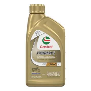 Premium Castrol Power1 4T 5W-40 Synthetic Motorcycle Oil - 6 Pack