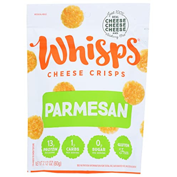 Cello Whisps Pure Parmesan Cheese Crisps for Guilt-Free Snacking