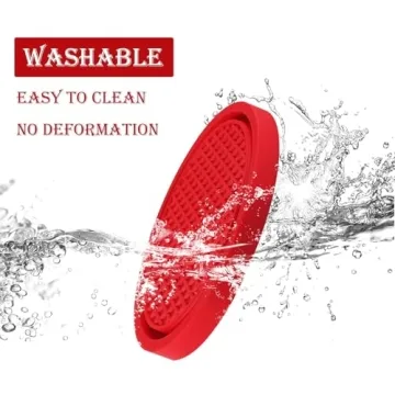 SINGARO Non-Slip Car Cup Coasters - 4PCS Set Red